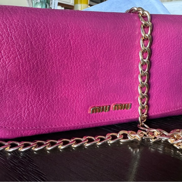Miu miu pink long wallet I added with unbranded chains and ring - Picture 3 of 15